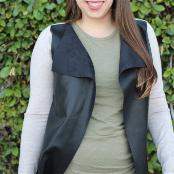 Zara Knit Nude Black Faux Suede Cardigan - Picture 5 of 7